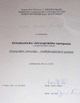certifikát ortodonticko chirurgického symposia